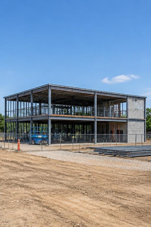 Illustrative real estate development under construction
